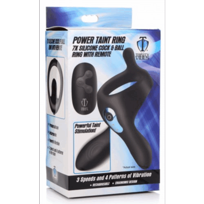Power Taint - Siliconen Cock- en Ballring met Afstandsbediening - Afbeelding 2