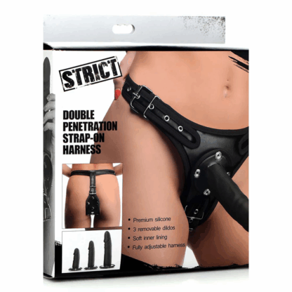 Harnas met Double Penetration Strap-On - Afbeelding 2
