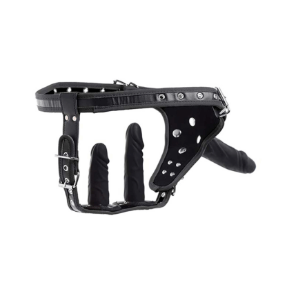 Harnas met Double Penetration Strap-On - Afbeelding 5