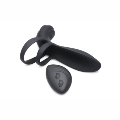 Siliconen Vibrerende Penis Sleeve met Afstandsbediening - Afbeelding 7
