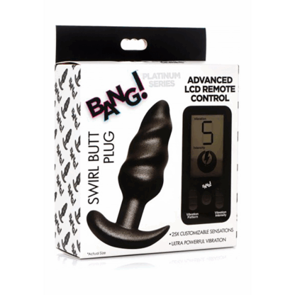 Vibrerende Silicone Swirl Plug met Afstandsbediening en 25 Snelheden - Afbeelding 2