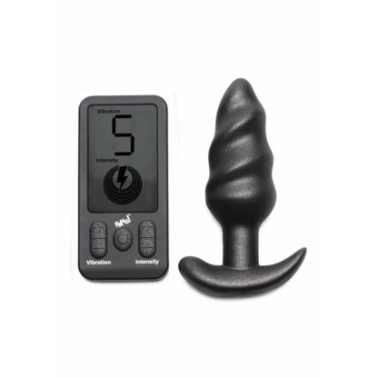 Vibrerende Silicone Swirl Plug met Afstandsbediening en 25 Snelheden - Afbeelding 6