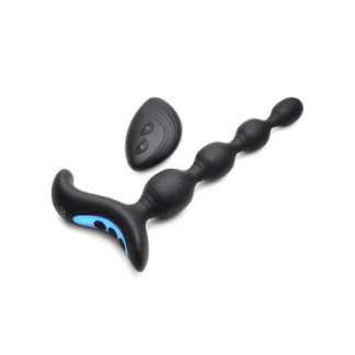Vibrerende en E-Stim Silicone Anale Kralen met Afstandsbediening