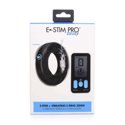 Vibrerende en E-Stim Siliconen Cockring + Afstandsbediening - Afbeelding 2