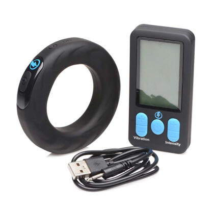 Vibrerende en E-Stim Siliconen Cockring + Afstandsbediening - Afbeelding 4