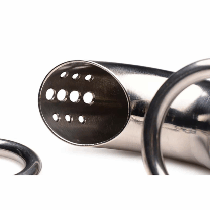 Vergrendelbare RVS Chastity Cage met 3 Ringen - Afbeelding 5