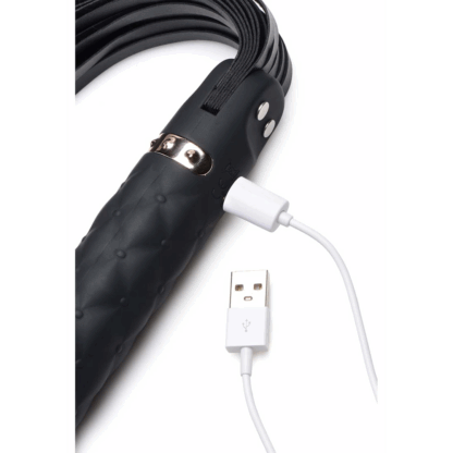 Vibra-Lasher - Vibrerende Silicone Dildo Flogger - Afbeelding 4