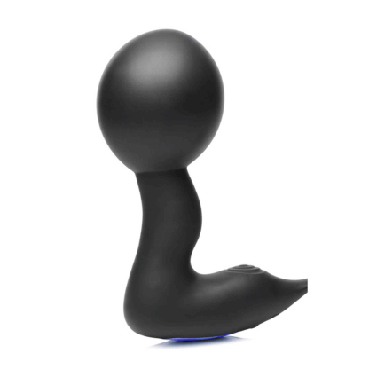 Opblaasbare en Vibrerende Prostaatplug + Cock- en Ballring - Afbeelding 7
