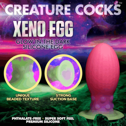 Xeno Egg - Glow in the Dark - Silicone Ei - Roze - Afbeelding 5