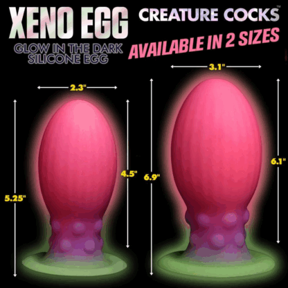 Xeno Egg - Glow in the Dark - Siliconen Ei - XL - Roze - Afbeelding 6
