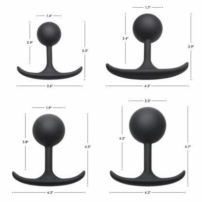 Comfort Plugs Silicone Weighted Round Plug 3.3 - Zwart - Afbeelding 3