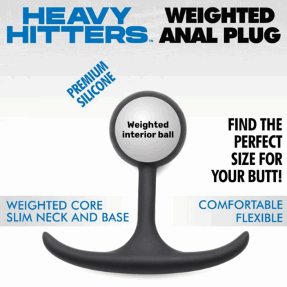 Comfort Plugs Silicone Weighted Round Plug 3.3 - Zwart - Afbeelding 4