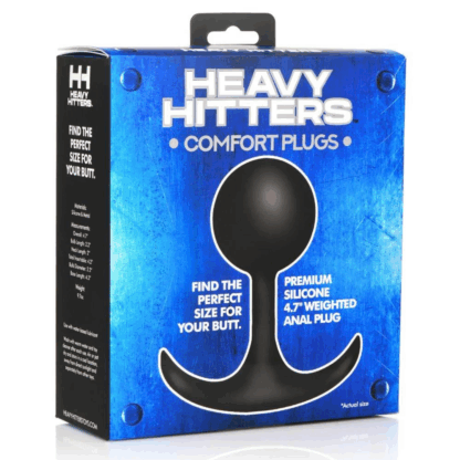 Comfort Plugs Silicone Weighted Round Plug 4.7 - Zwart - Afbeelding 2