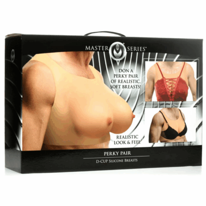 Perky Pair D-Cup Siliconen Borsten - Vlees - Afbeelding 2