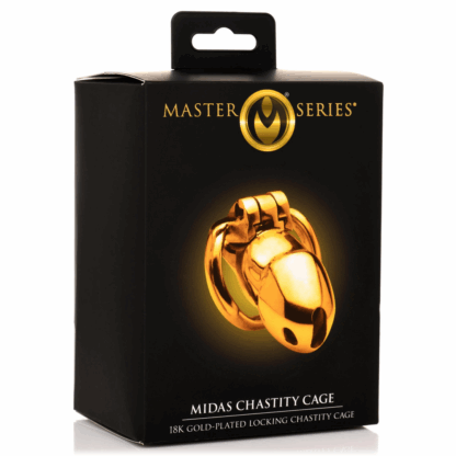Midas Locking Chastity Cage - 18K Goud Geplateerd - Goud - Afbeelding 2