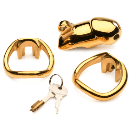 Midas Locking Chastity Cage - 18K Goud Geplateerd - Goud - Afbeelding 3