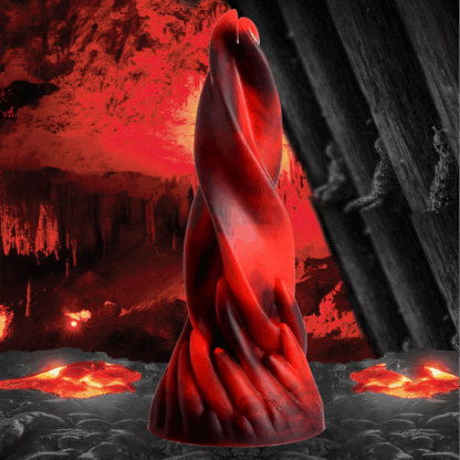 Hell Kiss Twisted Tongues Silicone Dildo - Rood - Afbeelding 5