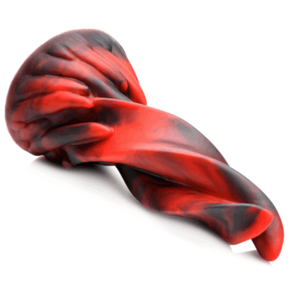 Hell Kiss Twisted Tongues Silicone Dildo - Rood - Afbeelding 7