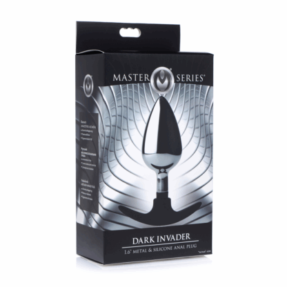 Donkere Indringer - Metaal en Silicone Anale Plug - Groot - Afbeelding 2