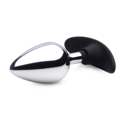 Donkere Indringer - Metaal en Silicone Anale Plug - Groot - Afbeelding 4