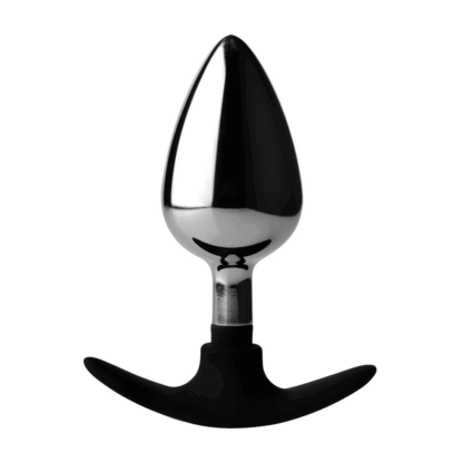 Donkere Indringer - Metaal en Silicone Anale Plug - Groot - Afbeelding 5