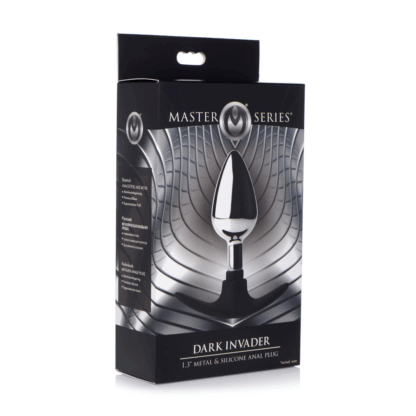 Donkere Indringer - Metalen en Silicone Anale Plug - Medium - Afbeelding 2