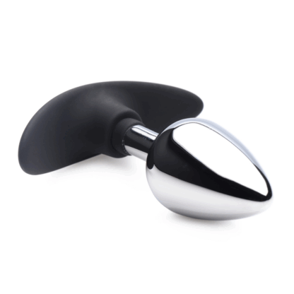 Donkere Indringer - Metalen en Silicone Anale Plug - Medium - Afbeelding 3