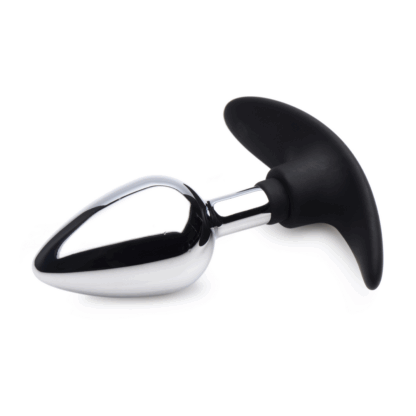 Donkere Indringer - Metalen en Silicone Anale Plug - Medium - Afbeelding 4