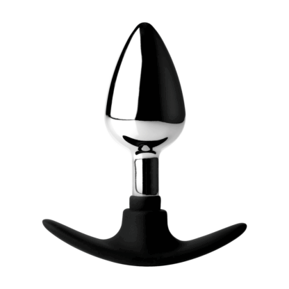 Donkere Indringer - Metalen en Silicone Anale Plug - Medium - Afbeelding 5