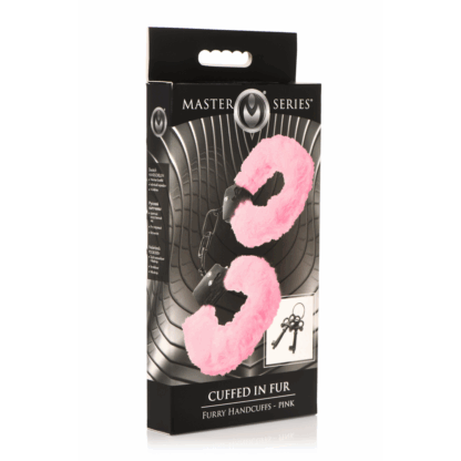 Cuffed in Fur - Furry Handcuffs - Roze - Afbeelding 2
