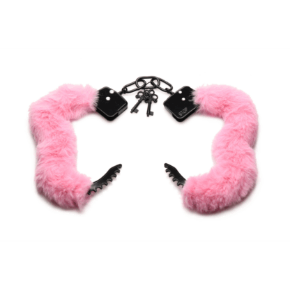 Cuffed in Fur - Furry Handcuffs - Roze - Afbeelding 6