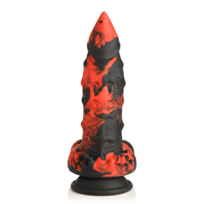 Fire Demon - Monster Silicone Dildo - Rood/Zwart - Afbeelding 6