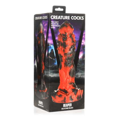 Grim Reaper - Siliconen Dildo - Rood/Zwart - Afbeelding 2