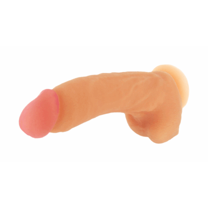 Girthy George Dildo met Zuignap - 9 inch - Vleeskleur - Afbeelding 2