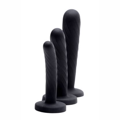 Strap-on Siliconen 3-delige set - Zwart - Afbeelding 3