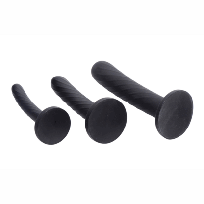Strap-on Siliconen 3-delige set - Zwart - Afbeelding 5