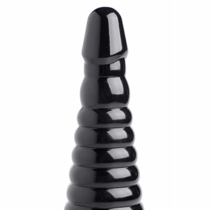 Giant Ribbed Anal Cone - Zwart - Afbeelding 4