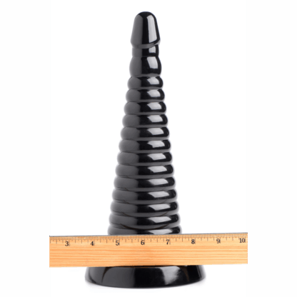 Giant Ribbed Anal Cone - Zwart - Afbeelding 6