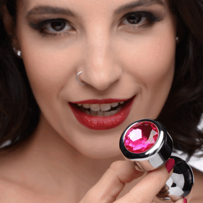 Pink Gemstone - Weighted Base Aluminum Plug - Medium - Afbeelding 7