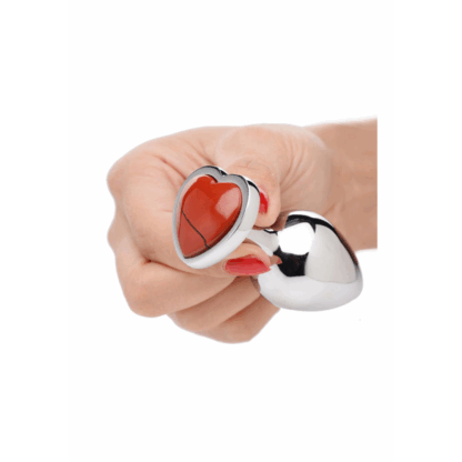 Red Jasper Heart - Butt Plug - Medium - Afbeelding 4