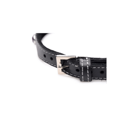 Royal Vixen - Leather Collar with Rhinestones - Afbeelding 4