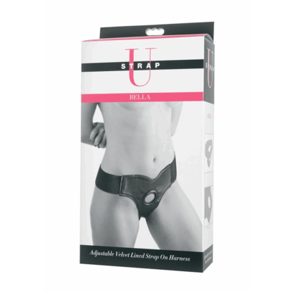 Bella - Verstelbare Velours Gevoerde Strap-On Dildo - Afbeelding 2