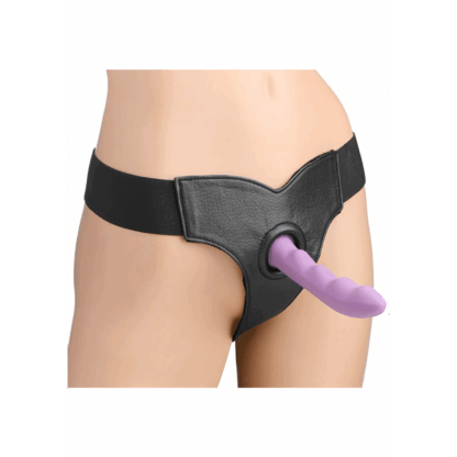 Bella - Verstelbare Velours Gevoerde Strap-On Dildo - Afbeelding 3