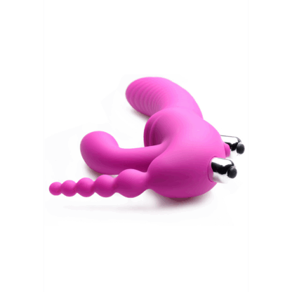 Regal Rider - Triple Vibrerende Silicone Strapless Strap-On - Afbeelding 4