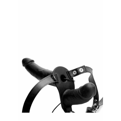 Supreme Pleasure - Vibrerende Dubbele Dildo met Harness - Afbeelding 7
