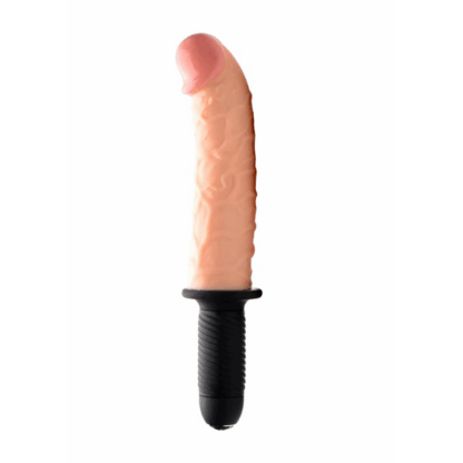 De Curved Dicktator - Vibrerende Gigantische Dildo met Thrusting Functie - Afbeelding 3