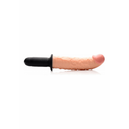 De Curved Dicktator - Vibrerende Gigantische Dildo met Thrusting Functie - Afbeelding 5