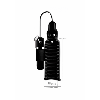 Lightning Stroke - Siliconen Stroker met Vibrerende Bullet - Afbeelding 7