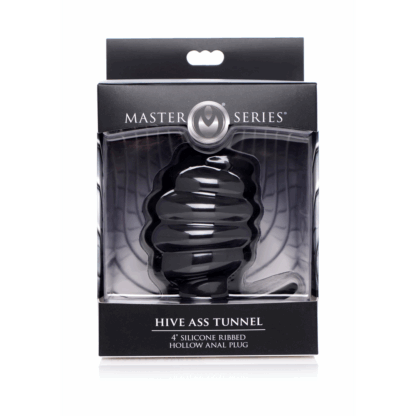 Hive Ass Tunnel - Siliconen Geribbelde Holle Anale Plug - Groot - Afbeelding 2