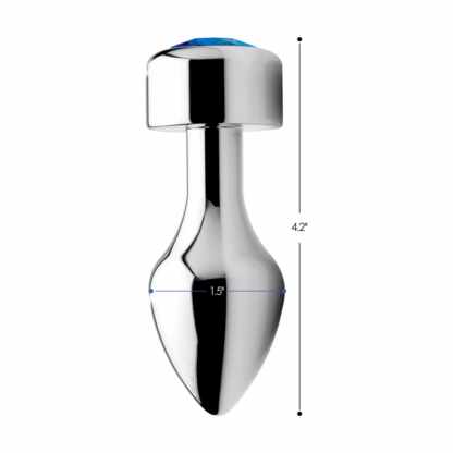Blauwe Edelsteen - Gewogen Basis Aluminium Plug - Groot - Afbeelding 6